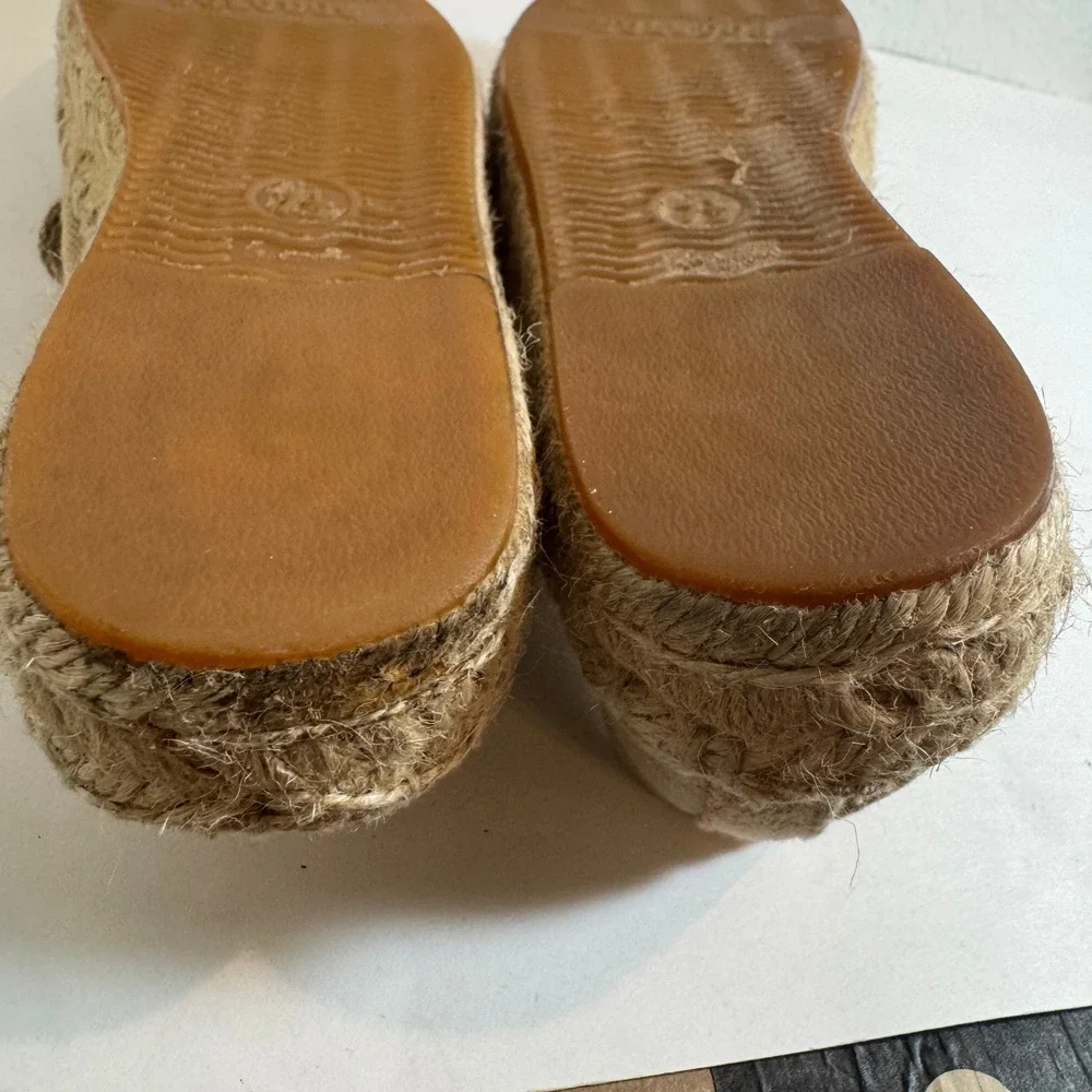 Soludos Espadrille Slip On Palm Tree Embroidered Shoes‎ Womens Size 7.5